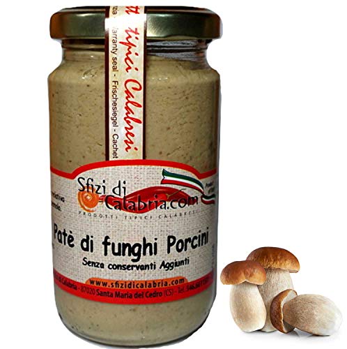 Patè Crema di Funghi Porcini sott'olio in vaso da 190gr Ottimo per cucina, bruschette pasta crostini