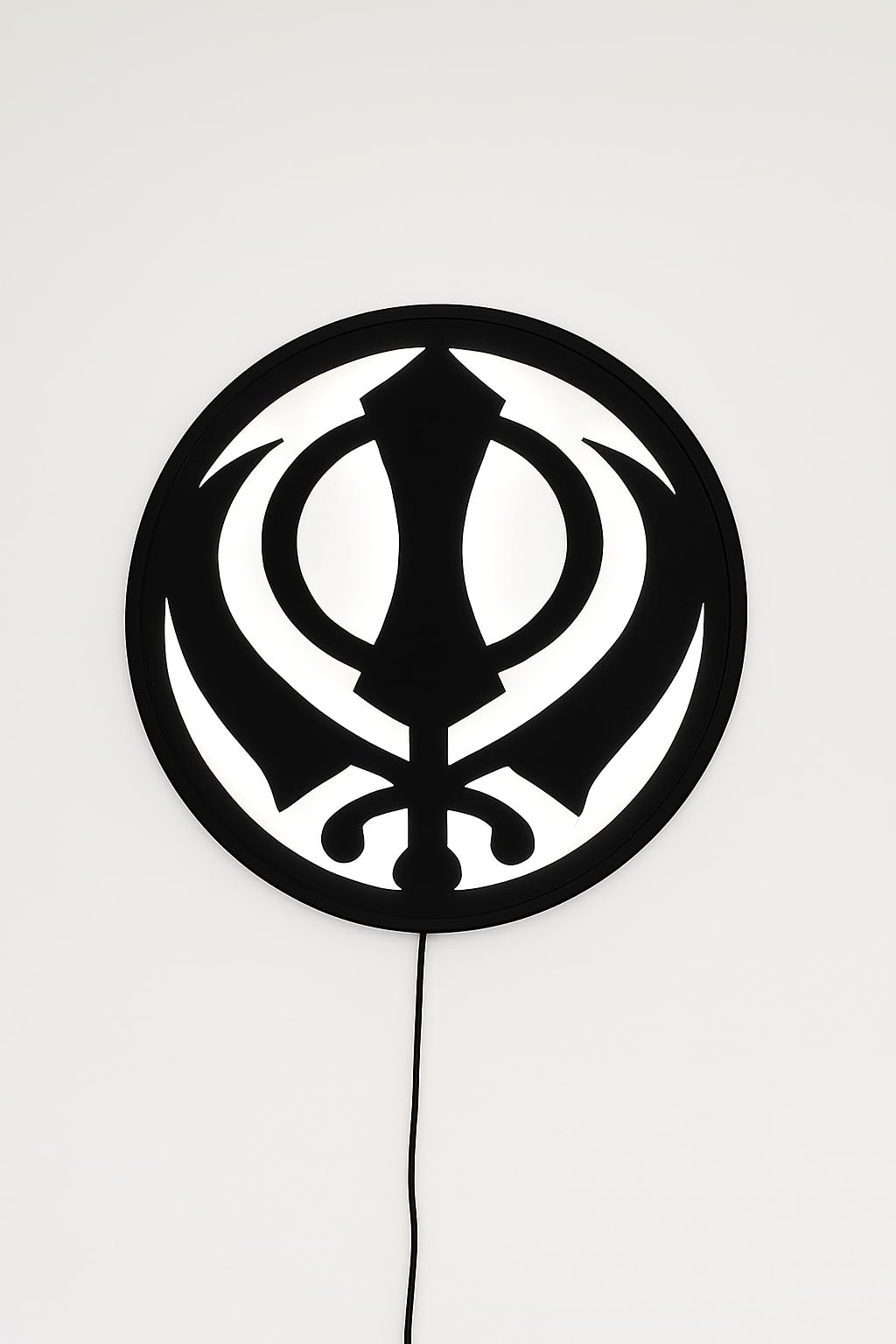 M.K Handicraft Khanda Wall Decor, Sikh Religious Symbol Wall Art for Dining/Kids/Living Room/Bedroom/Office/Home, Metal Laser Cut Wall Hanging (60 cm, 24 inches, 2 feet) 3