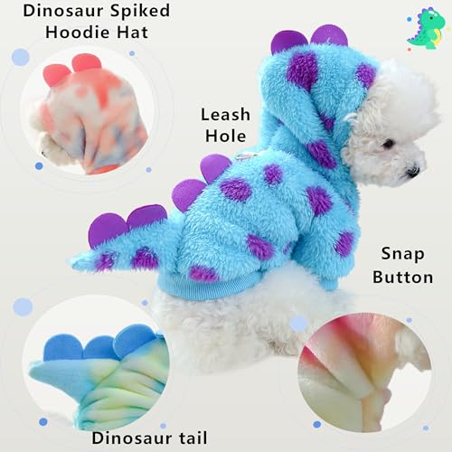 Disfraz de Dinosaurio para Perros y Gatos Hoodie Verde Grande miniatura 4