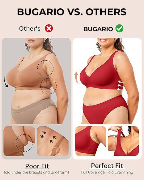 Image of JellyLift Seamless Wireless Jelly Bra for Women | No Underwire, Deep V Invisible T-Shirt Bra | 360 Jelly Support, Adjustable Straps | S-3XL