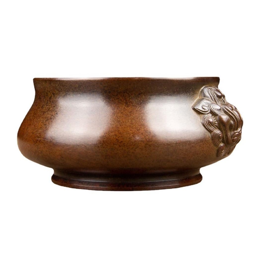 Incense Holder Base Buddhist Temple Copper Incense Burner Antique Household Office Desktop Meditation Decoration