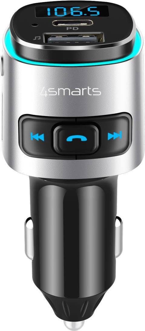 4smarts Bluetooth FM Transmitter Media&Assist 2 avec Multimedia-in, Freisprechfunktion, Kfz Chargeur