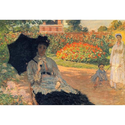 (26×38cm)CHengQiSM 1000ピース ジグソーパズル マイクロピース モネ・Camille Monet in the Garden 名画 パズル 絵画 ペインティング おしゃれ インテリア プレゼント