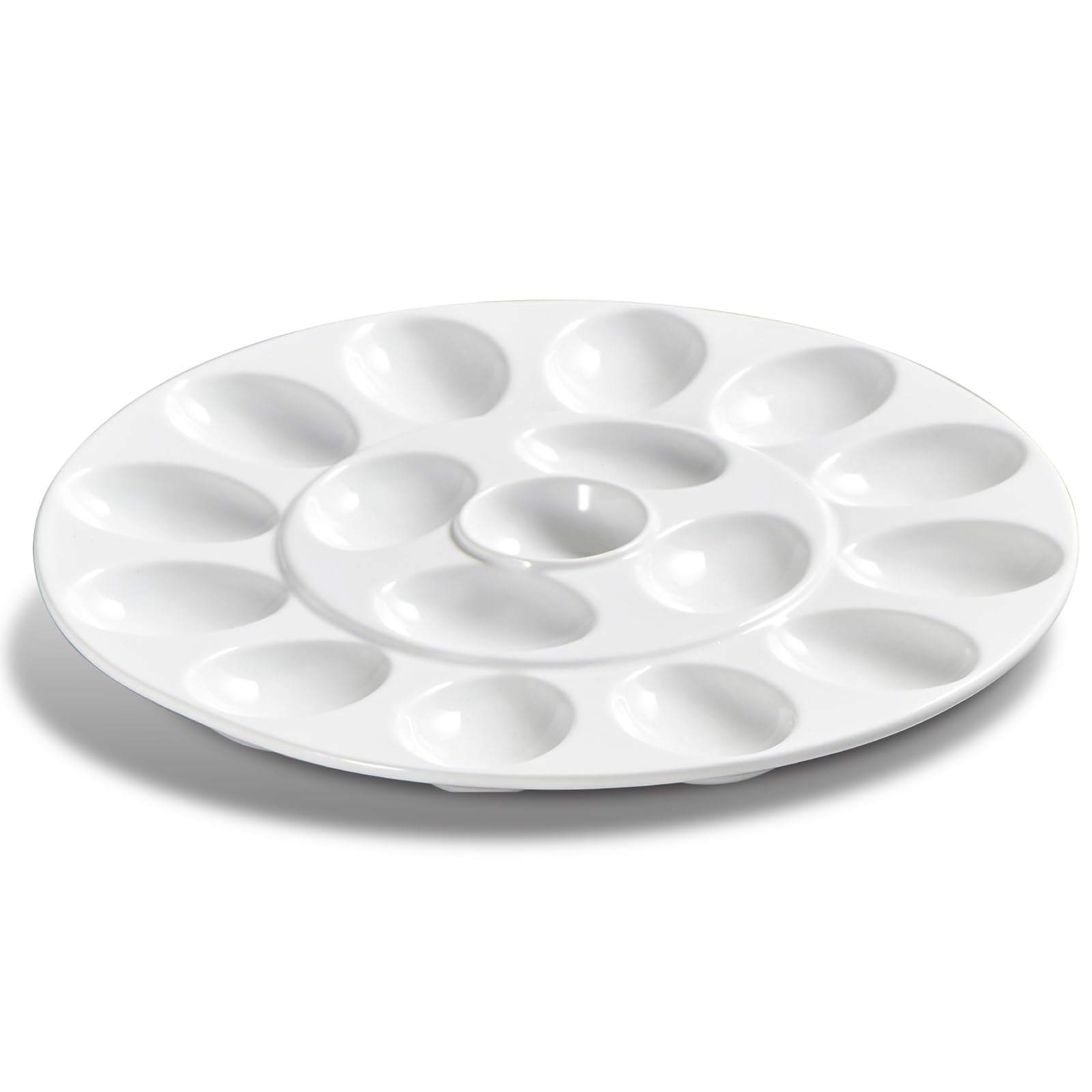 ONEMORE Deviled Egg Platter Tray Ceramic Egg - View #9