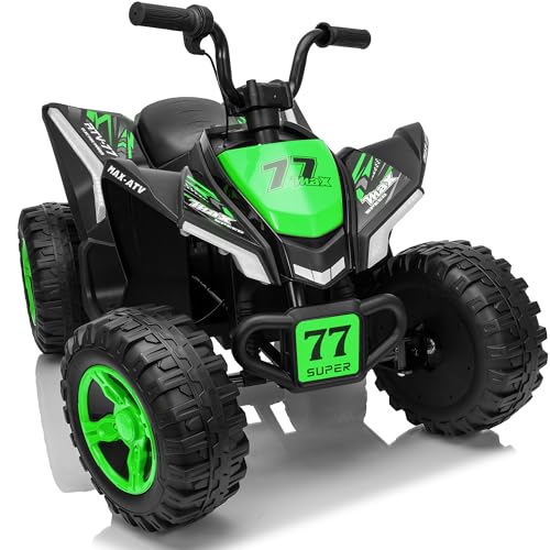 Leisrideon Kids ATV 4 Wheeler, 24V 2 Seater Electric ATV