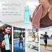 HERCHR Mist Water Bottle, 600ml Leak-Proof & Lightweight Sports Water Bottle BPA-Free Plastic 2-in-1 Mist & Sip for Cycling Fitness Camping Hiking Running Gym Outdoor (Blue)