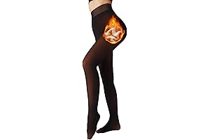 Fleece Lined Tights: Sheer and Warm for Winter, in Demure Skin Tone