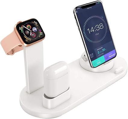 FOONEE 5 en 1 Estación Carga Rápida Soporte Carga, Cargador Charging Stand  Docks para Apple Watch