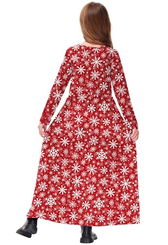 Image of Deerose Girls Maxi Dress Short Sleeve Casual Long Dresses with Pockets 5-14 Years