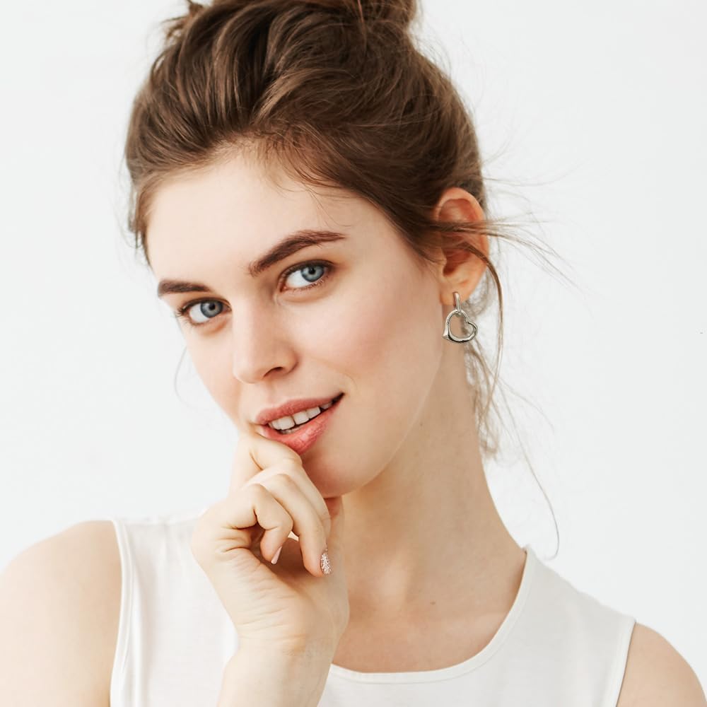 KOSE 14K Gold Silver Post Lightweight Huggie Hoop Earrings Drop and Dangle Earrings for women Gold and White Gold Plating - Image 5