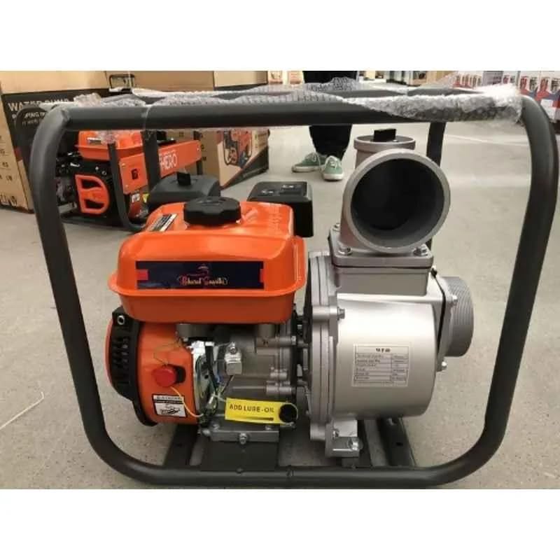 Image of BS-40 Petrol Water Pump Set | 8 HP, 212 CC 4-Stroke Heavy Duty Engine | 4-Inch Inlet /Outlet, 700 LPM Flow Rate | High Suction for Agriculture & Irrigation (Orange)