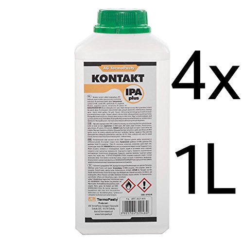 Envio Rapido 24H Pack 4 X 1LITRO ALCOHOL ISOPROPILICO ISOPROPANOL LIMPIEZA TELEFONO LENTE REFLEX 99.9% kit viene 4 unidades