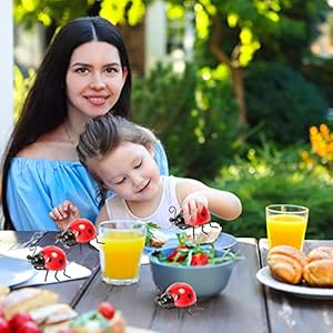 Metal Garden Decor for Outside Cute Ladybugs Yard Art Lawn Ornaments Wall Sculptures & Statues Outdoor Fence Decorations for Patio - Set of 4 Metal Garden Decor for Outside Cute Ladybugs Yard Art Lawn Ornaments Wall Sculptures Statues Outdoor Fence Decorations for Patio Set of 4