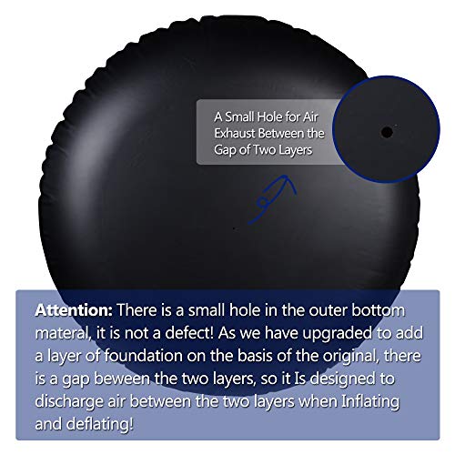 Glintoper Winter Snow Tube for Sledding, Inflatable Snow Sled for Kids and Adults, 42 Inch Heavy Duty Snow Tubes with Strong Handles, Wear-Resistant Material & Thickening Freeze-Proof - Thumbnail 5