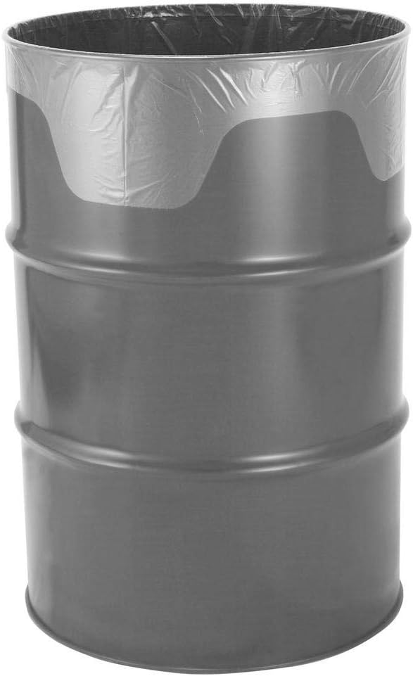 HDX 55 Gallon Clear Heavy-Duty Flap Tie Drum Liner Trash Bags (40-Count) : Industrial & Scientific