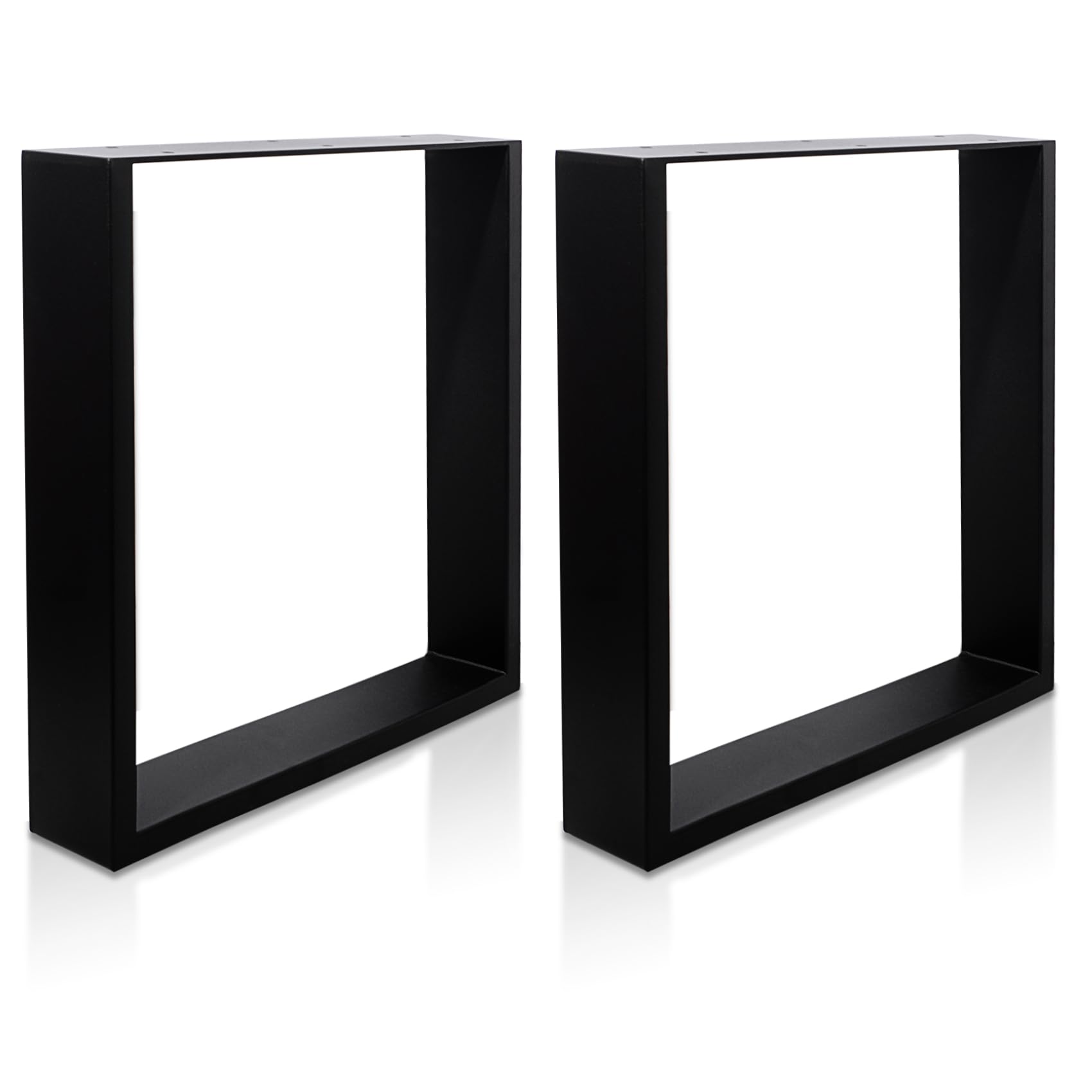 16 Inch Bench Legs Industrial Metal Table Legs Square Coffee Table Legs Desk Legs DIY Furniture Legs, Set of 2, Black