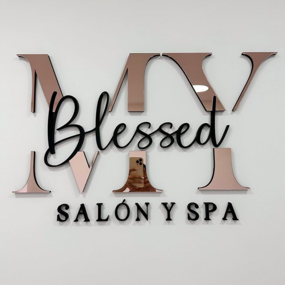 Neonapm Letras Metálicas Personalizadas con Corte Láser para Logotipo, Nombres de Empresa en Metal para Pared, Signos Decorativos para Interior y Exterior (25cm - 150cm)