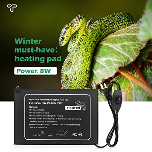 Tikaton Reptile Heat Pad - Adjustable Temperature Under Tank Heater for 10-20gal/30-40gal Tank, Terrarium Heat Mat for… - Image 7