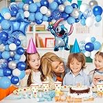 Cartoon Birthday Decorations, Blue Balloons Arch Kit, Theme Party Decorations Supplies for Theme Birthday Decoration - Image 5