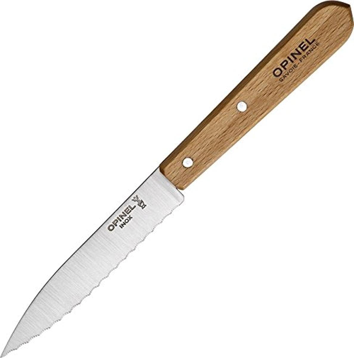 Couteau N°113 lame crantée inox 10 cm fuschia OPINEL - Culinarion