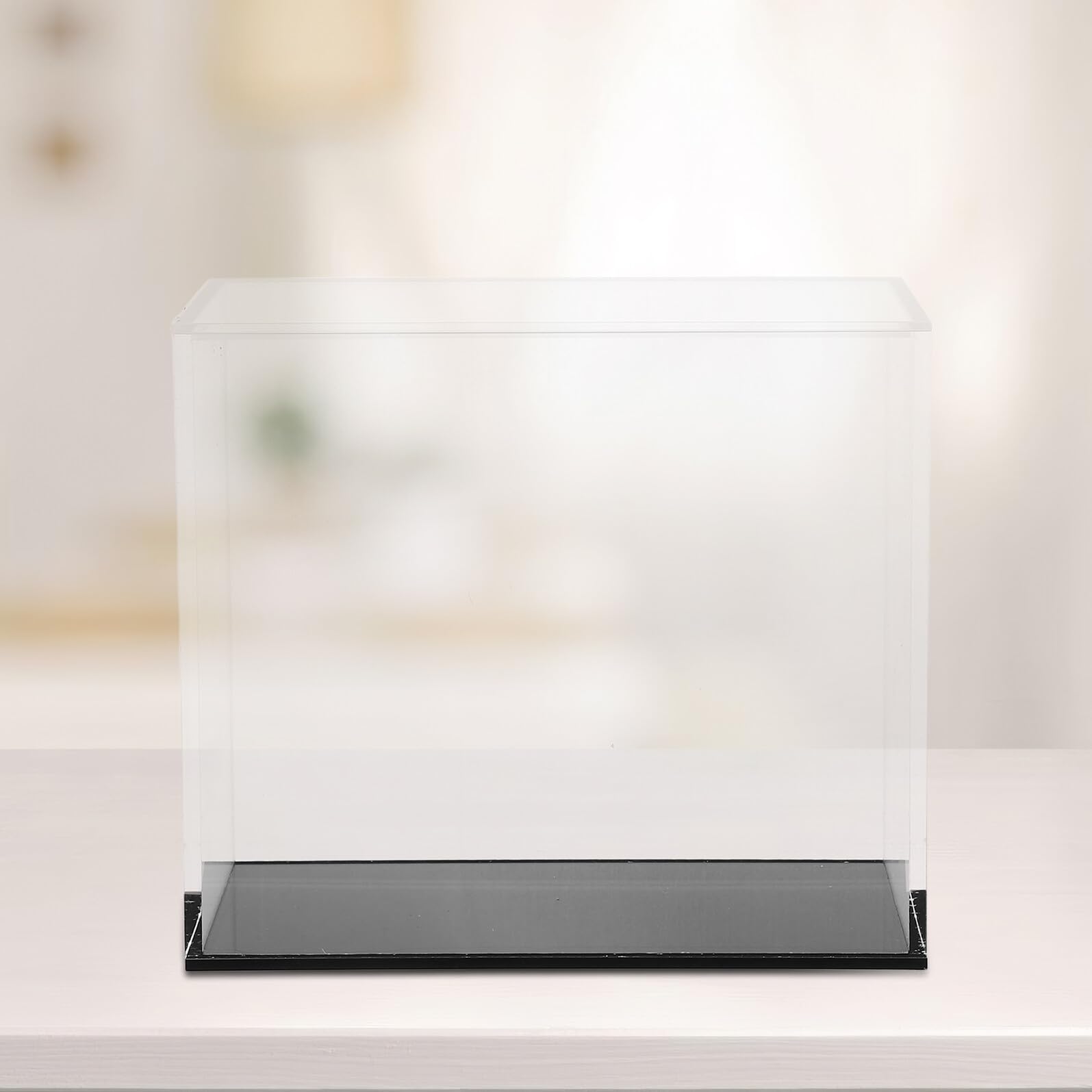 Acryl Vitrine für Actionfiguren Staubdichte Kleiner Figurenvitrine mit Deckel Stapelbar Klein Transparent für Sammler und Wackelköpfe