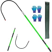 Professional Fire Electrician Insulated Rescue Hook, 10-220KV High Voltage Epoxy Resin Anti-electrocution Rescue Hook with 18" Opening, Load Capacity 220 LBSGreen,1.5m/4.9ft