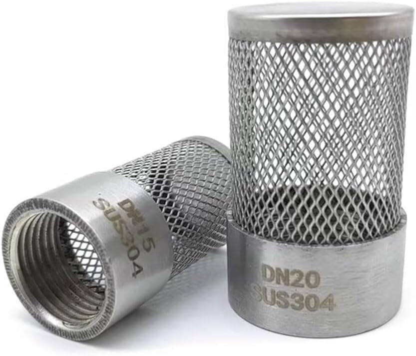 Filtr siatkowy, filtr pompy wodnej, pompa filtrująca do wody, 1 szt. filtr ze stali nierdzewnej, pompa wodna do nawadniania ogrodu, pompa wodna, osłona siatkowa, (1,9 cm)