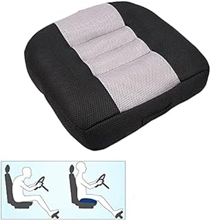 Car Booster Seat Cushion Heightening Height Boost Mat, Breathable Mesh Portable Car Seat Pad Angle Lift Seat for Car, Office,Home (Black)