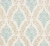 Vlies Tapete Erismann VISIO 6949-18 florale Ornamente Beige Türkis Glitzer