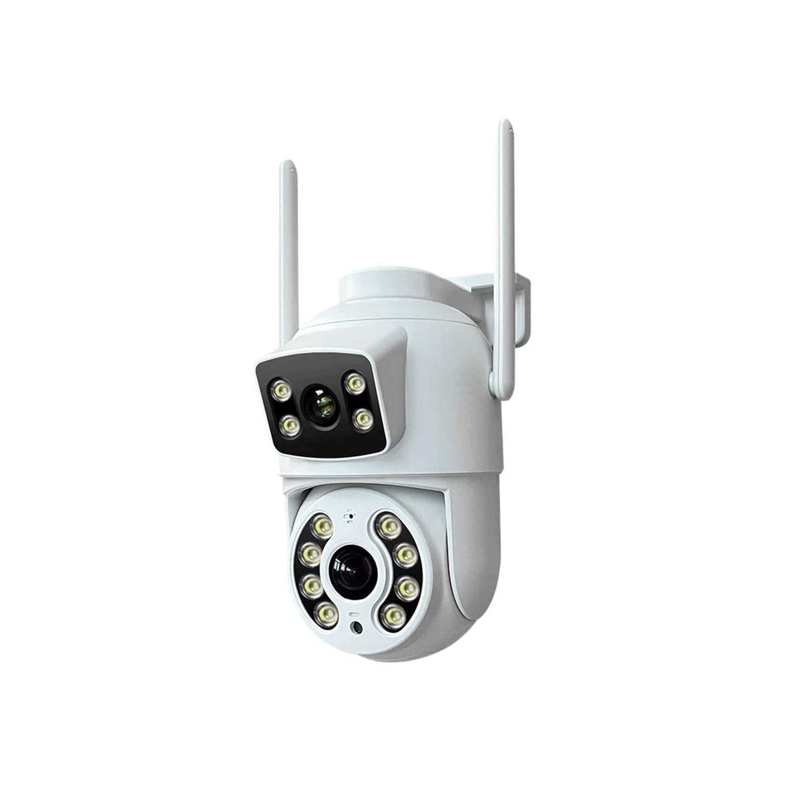 4MP WiFi Surveillance Camera Dual Lens Dual Screen IP Cameras Wireless Auto Tracking Color Night Vision 10X Digital Zoom CAM(CAM No SD Card)