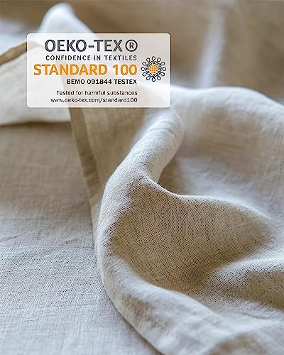 Image of XZ XIFA 100% Washed French Flax Linen Duvet Cover Set - 3 Pieces, Cooling & Textured Farmhouse Bedding for Hot Sleepers, with Zipper Closure (Natural Linen, Full)