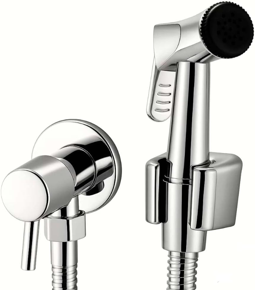Melhor Ducha Higiênica: Top 10 Melhores em 2025 8 Ducha Higiênica de Metal Inox 304 com Gatilho + Mangueira Flexível 1,5m Conexão 1/2' Banheiro Bidê Spray Pressurizado Antivazamento