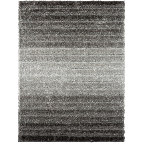 Image of Super Soft Floor Area Rug 3 x 5 Feet Soft Smooth Thick Non-Slip Fluffy Shaggy Carpet for Bedroom, Drawing, Kids Room, Office with Upto 2 Inch Microfiber High Pile (Gray Silver B)