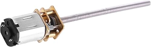 Miniatura 3 de Motor de engranaje eléctrico micro DC 6V, motor de engranaje de CC de alto par 30 RPM  500 RPM, eje de salida larga (varilla roscada M3 de 2.165 in