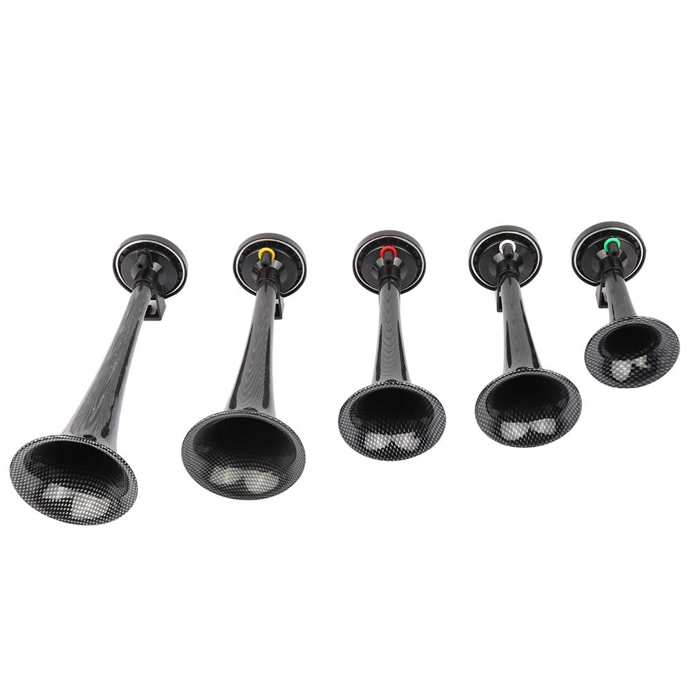 super loud 5 Trumpet Musical Dukes Hazzard Dixie Horn Kit with Compressor Dixie Musical Air Horn for Any 12V Vehicles Trucks Lorrys Trains Boats Cars Vans Kit