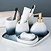 Couples Ceramic Bathroom Five-piece Toiletry Set Brushing Teeth Mouthwash Cup Utensils Six-piece