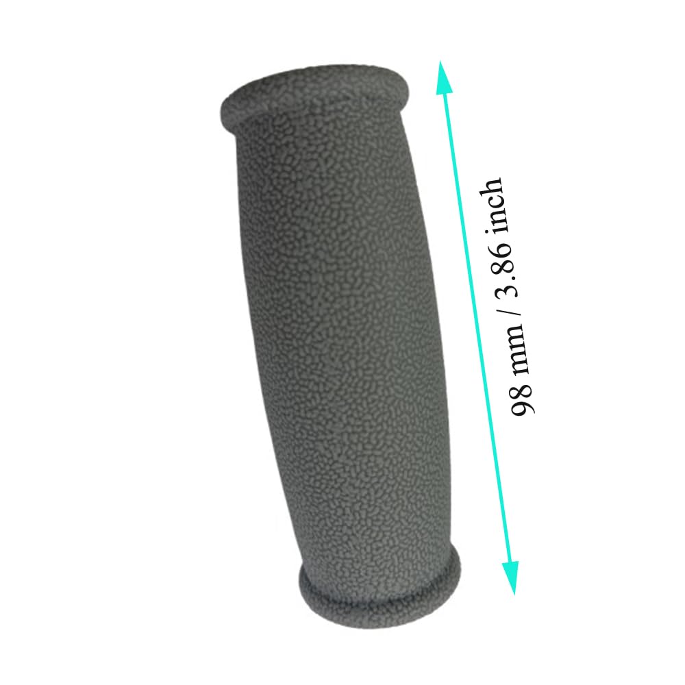 Paquete de 4 empuñaduras de repuesto universales de goma elástica para muletas para bastón de caminar de aluminio debajo del brazo, muletas plegables para axilas, bastones cuádruples