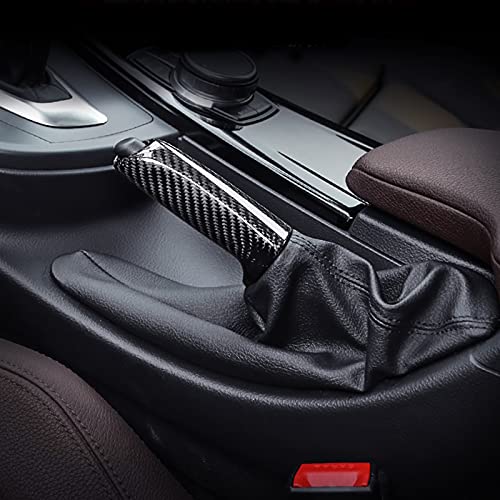 Car Handbrake Cover Grip Handle Lever For E90 E60 F30, Carbon Fiber Pattern Hand Brake Set Cover For 3 5 Series #TOP1