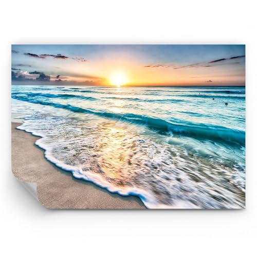 ARTTOR Papel pintado de papel no tejido Standard - mar ola playa - 100x70 cm - Fotomurales XXL Moderna Decorativos Murales Papel tapiz fotográfico Dormitorio Para la sala - WF1AA100x70-3621