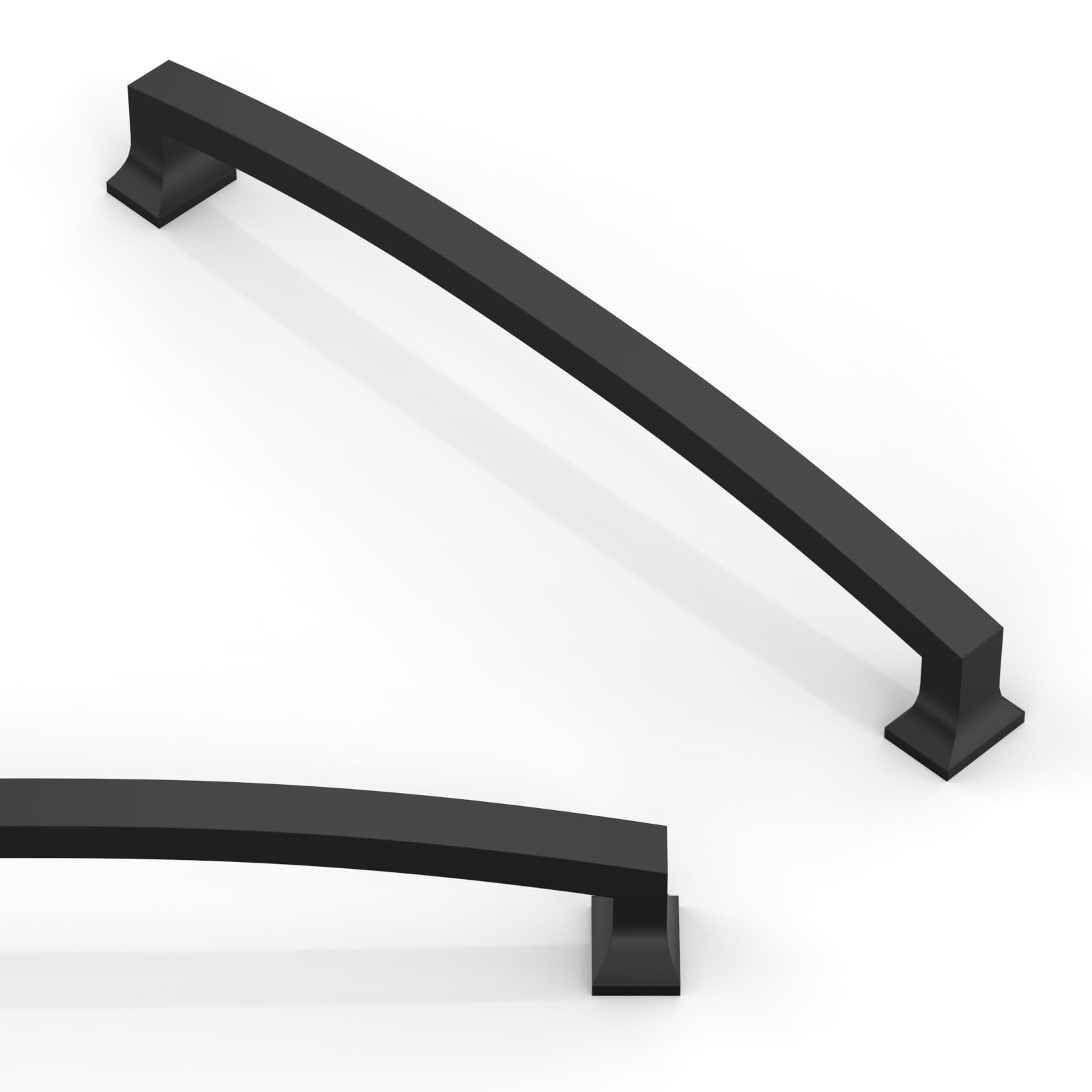 Asimerdeco 10 Pack Matte Black Cabinet Pulls 192mm Kitchen Cupboard Handles Solid Zinc Alloy Cabinet Hardware Drawer Pulls
