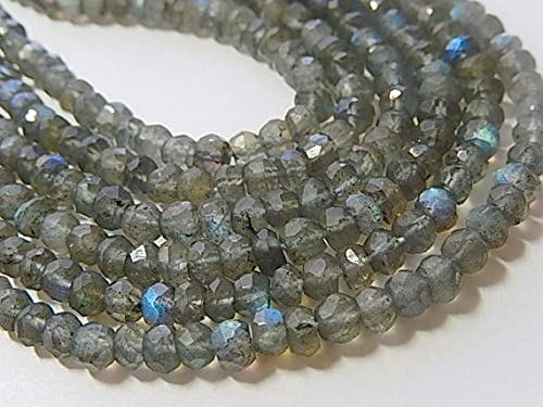 Fil de labradorite facettée 4,5-5mm pour fabriquer un cadeau fait main unique et symbolique