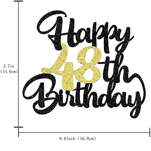 Image of 48th Birthday Cake Topper & Decoration - Happy Birthday Party Decoration Gift Plugin