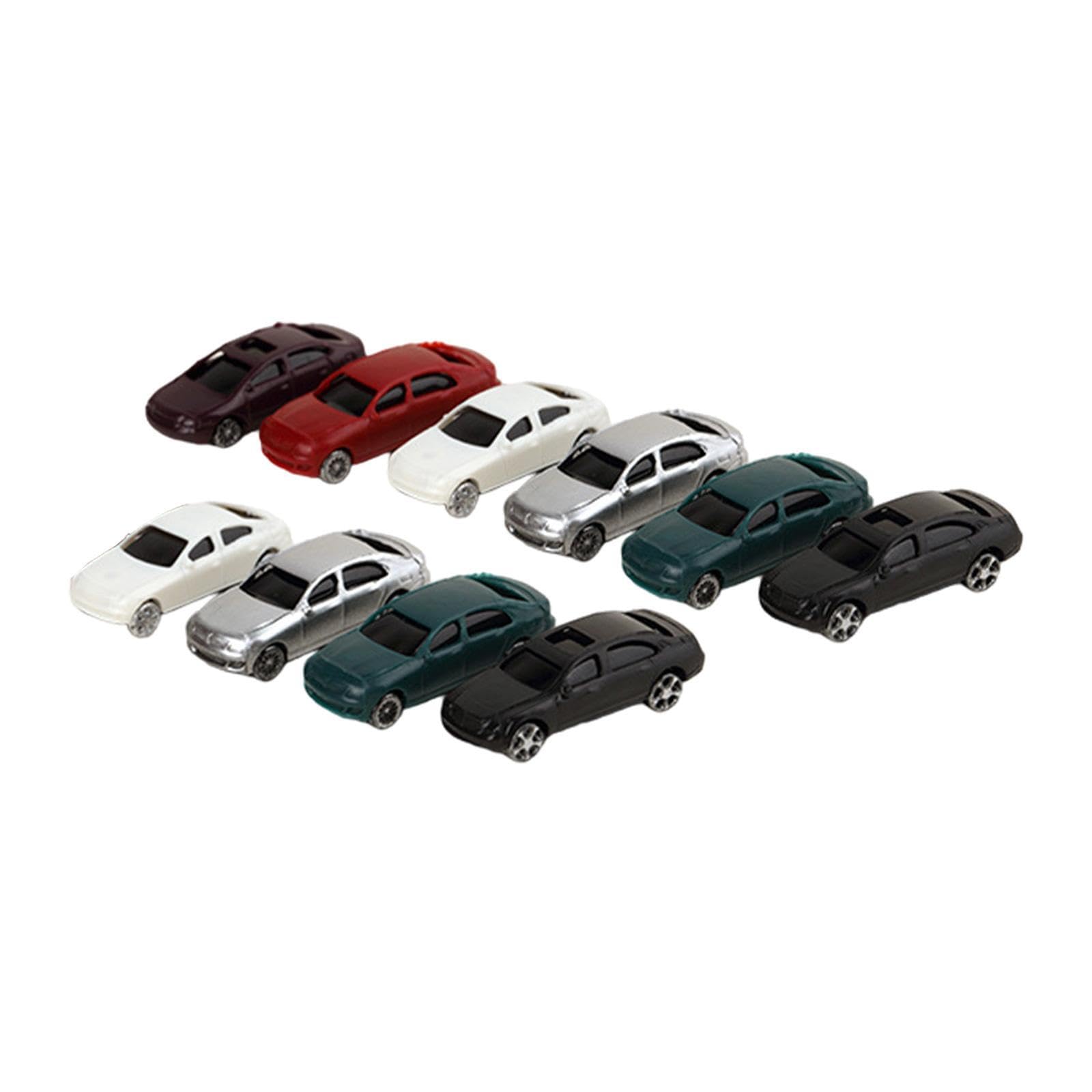KIXZSAZ 1 150 N Scale Model Car Painted Car Toy Collection Miniature Painted Cars Bright Colors And Realistic Details For Train Layouts 1/150 N Scale Mini Model Cars Architectural