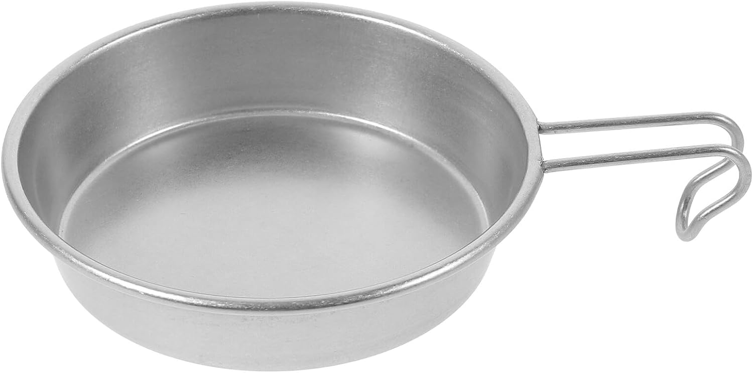 Luxshiny Portable Stainless Steel Camping Bowl with Handle Lightweight Soup Bowl for Outdoor Hiking and Backpacking Camp Kitchen