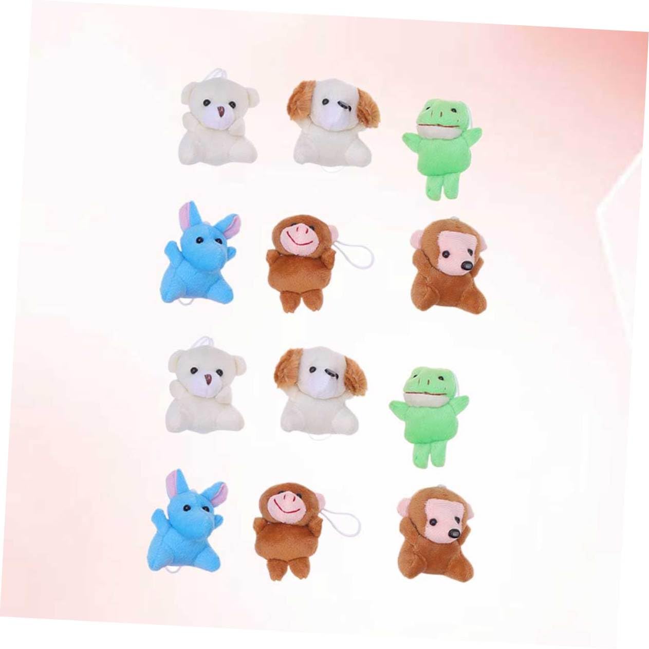 ibasenice 36piezas Mini Juguetes De Peluche Colgantes Forma De Animales De Adorables Pendientes para Decoración y