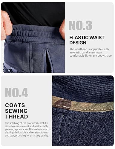 FREE SOLDIER Herren Winter wasserdichte Skihose Jagd Outdoor Hose Winddichte Thermohose Winterhose Softshellhose zum Klettern und Wandern