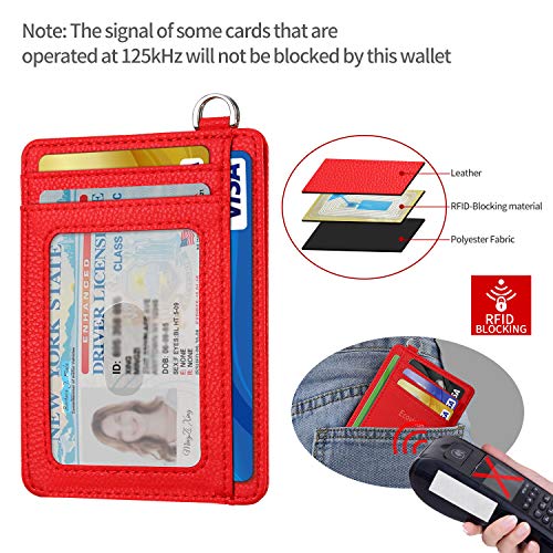 Image of Slim Minimalist Front Pocket Wallet, RFID Blocking Credit Card Holder Wallet with Detachable D-Shackle for Men Women