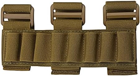Lovlife Gun Stock Ammo Pouch,8 Round Tactical Shotgun Stock Shell Holder,Adjustable Forearm Ammo Pouch 1000D Nylon Mud Color