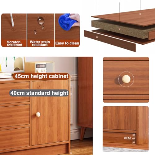 TV-Konsolen mit Aufbewahrungsschränken für Wohnzimmer, Fernsehschrank aus Holz, Mitte des Jahrhunderts, Media-Entertainment-Center mit Stauraum, TV-Ständer für Wohnzimmer