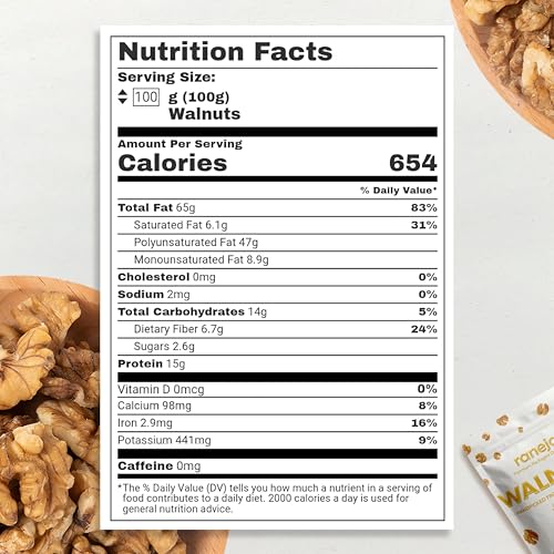 Image of Raneja 100% Natural Pre-mium Quality Large Size Kashmiri Walnut Kernels | 800 gm | Walnuts /Akhrot Without Shell, Dry Fruits, Rich in Proteins & Antiox